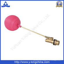 Válvula de flutuador de latão de ângulo com bola de plástico de haste de latão (YD-3016)